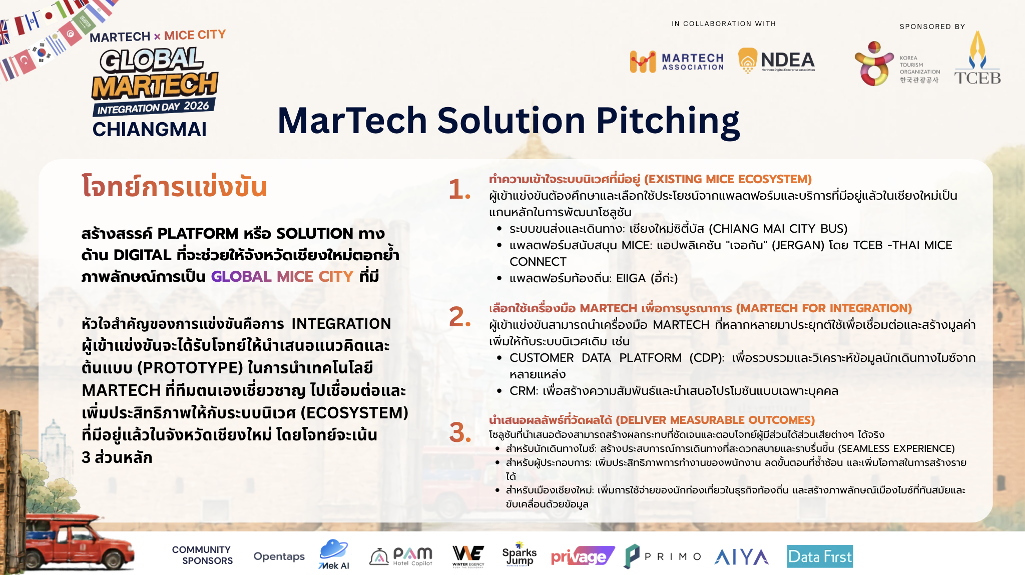 โจทย์การแข่งขัน MarTech Solution Pitching